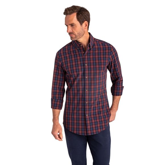 Mizzen & Main 'Draper' Leeward Long Sleeve Mens XXL Trim Fit Plaid Shirt NWT